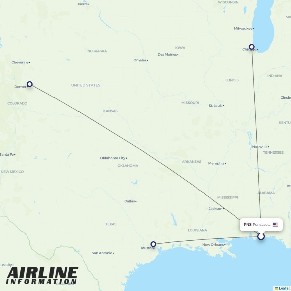 United routes from PNS
