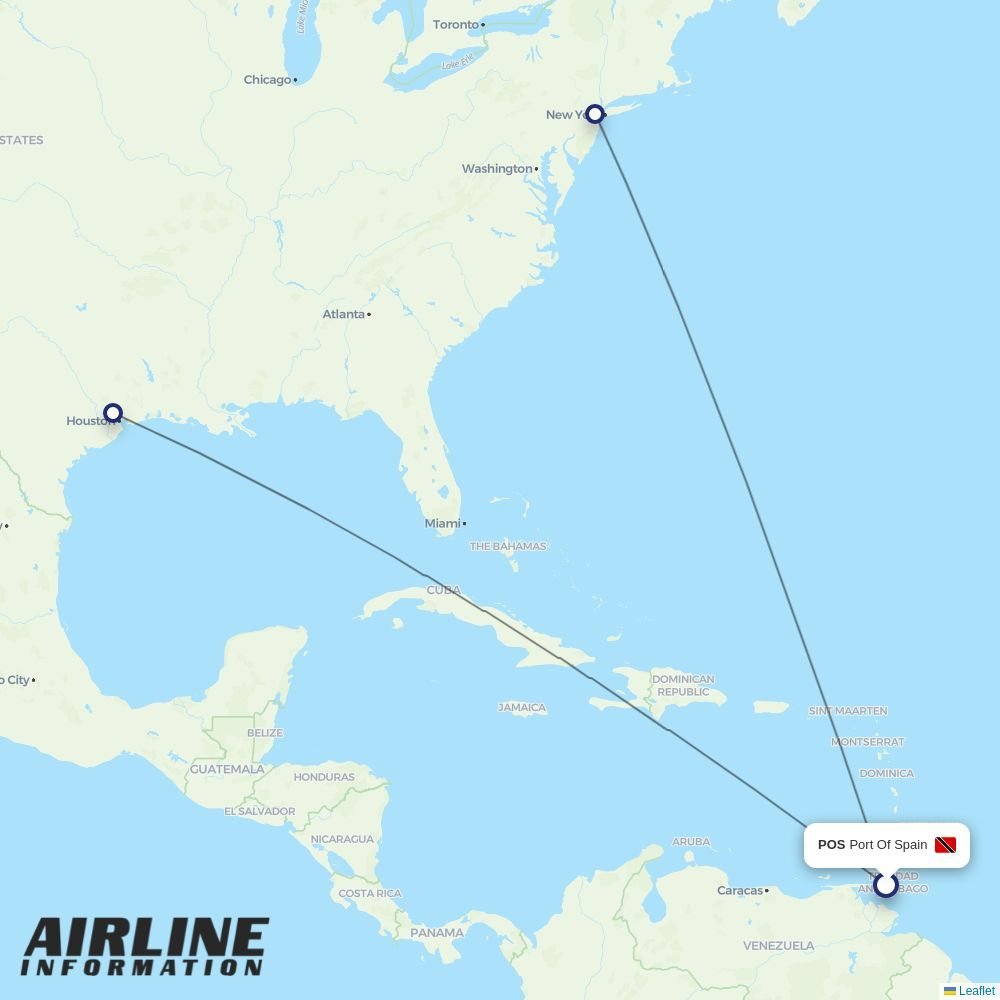 United routes from POS