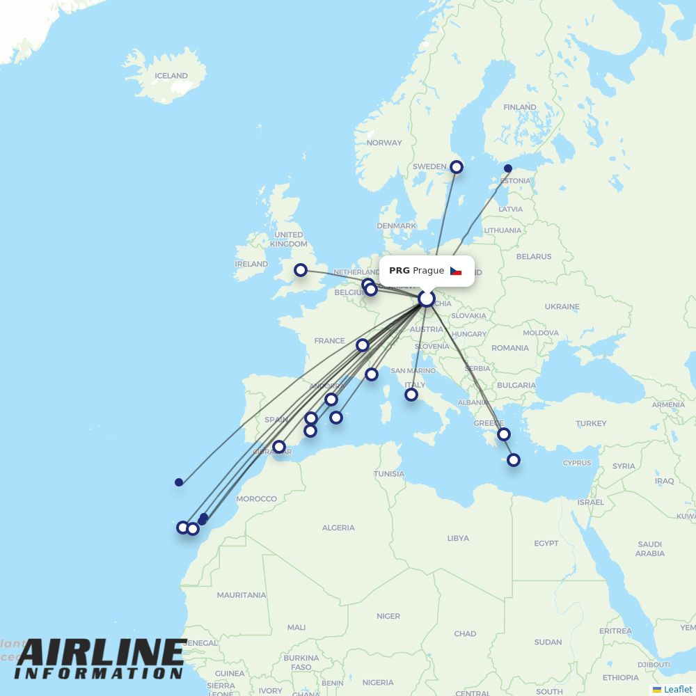 Eurowings routes from PRG