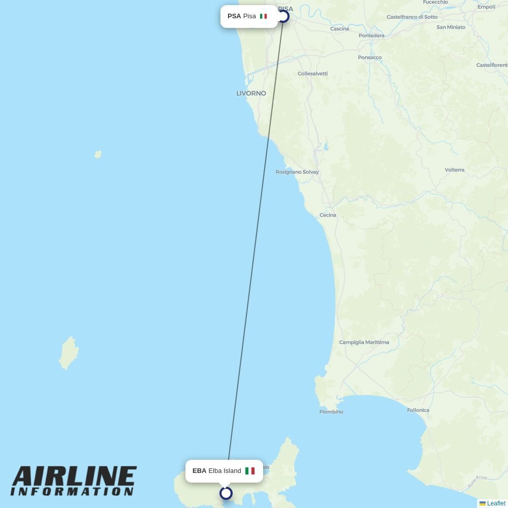 Polar Airlines routes from PSA