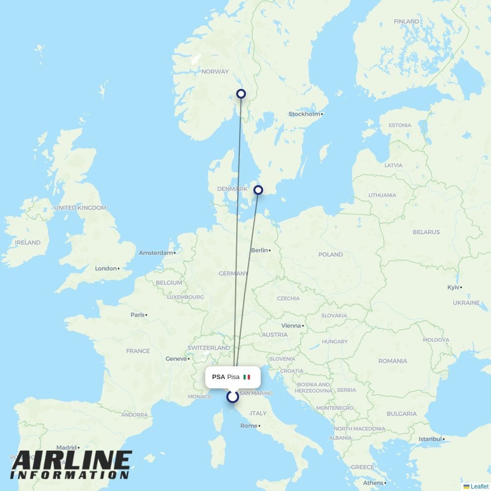 SAS routes from PSA