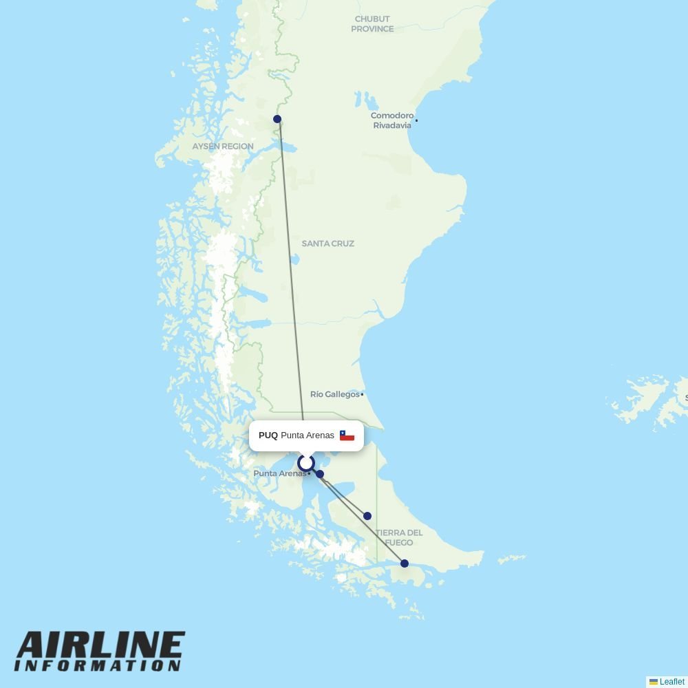 DAP routes from PUQ