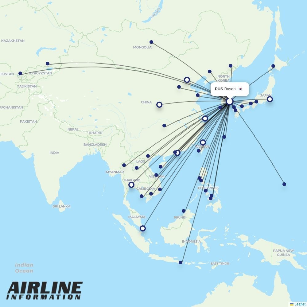 VietJet routes from PUS