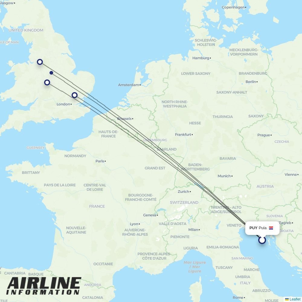 Jet2 routes from PUY