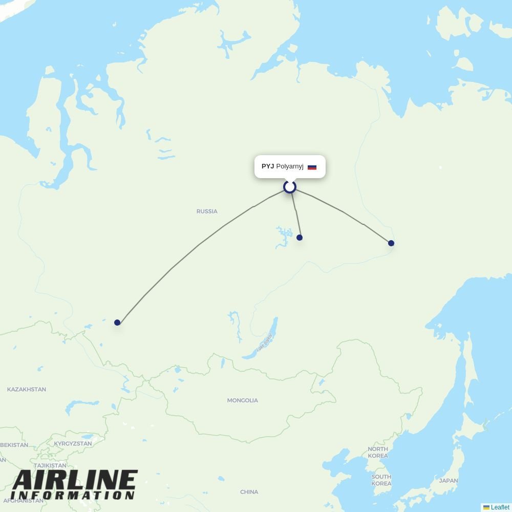 Alrosa routes from PYJ