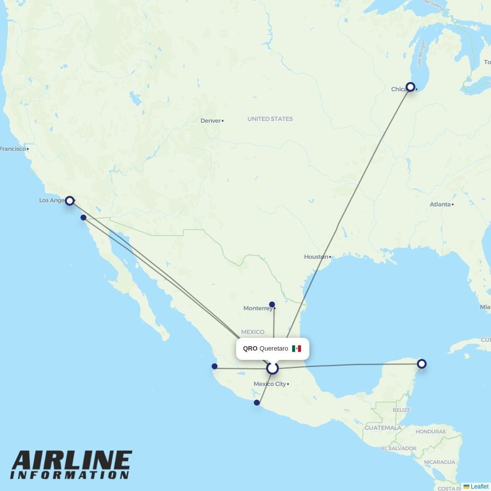 Volaris routes from QRO