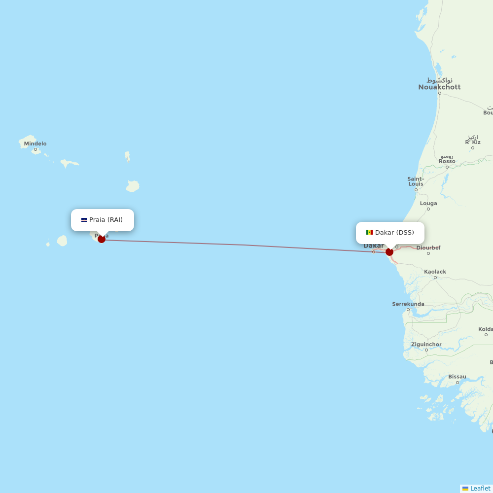 Air Senegal at RAI route map