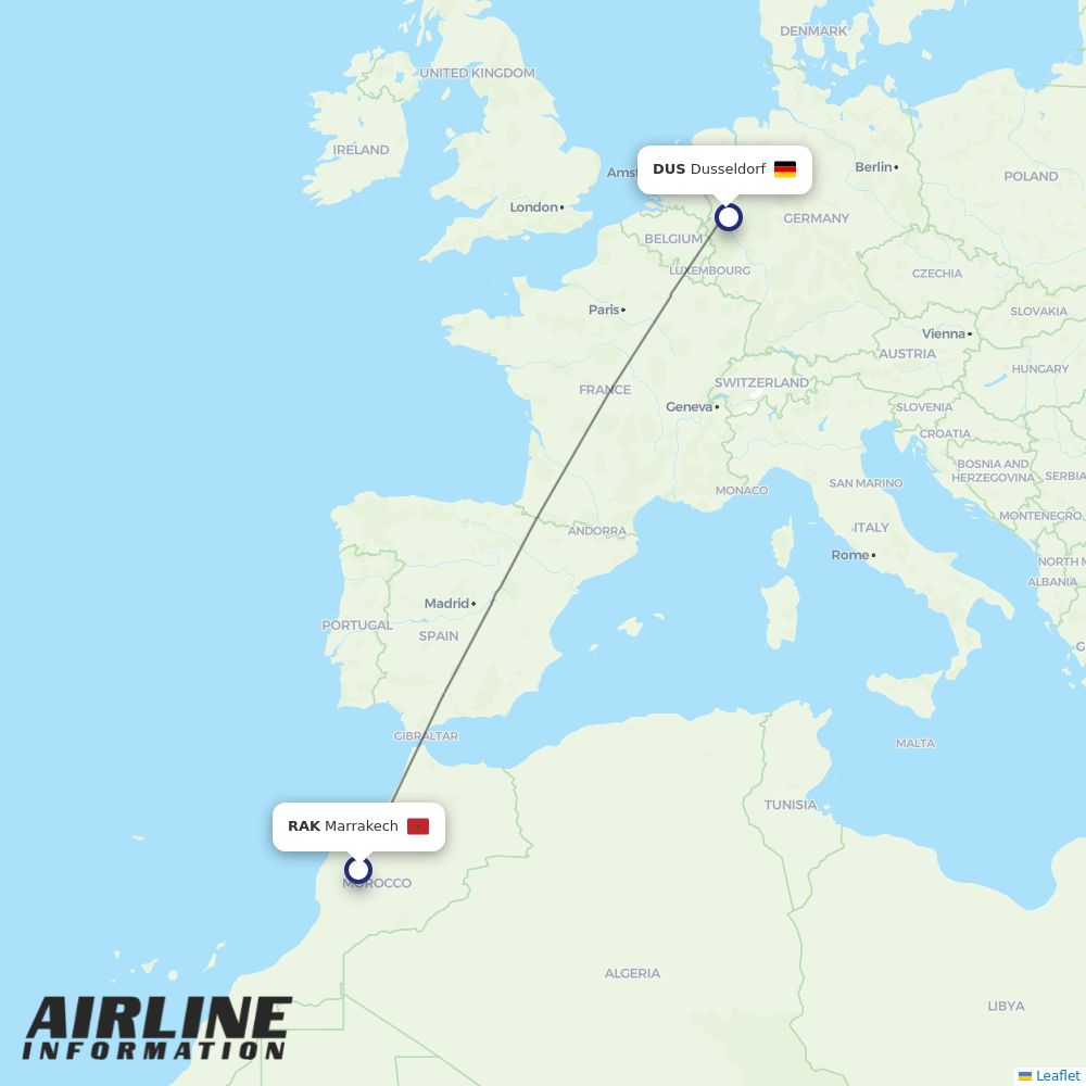 Eurowings routes from RAK