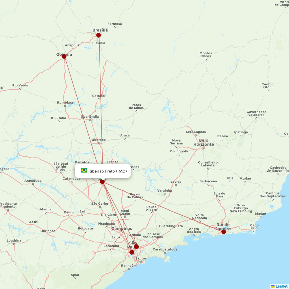 Passaredo at RAO route map