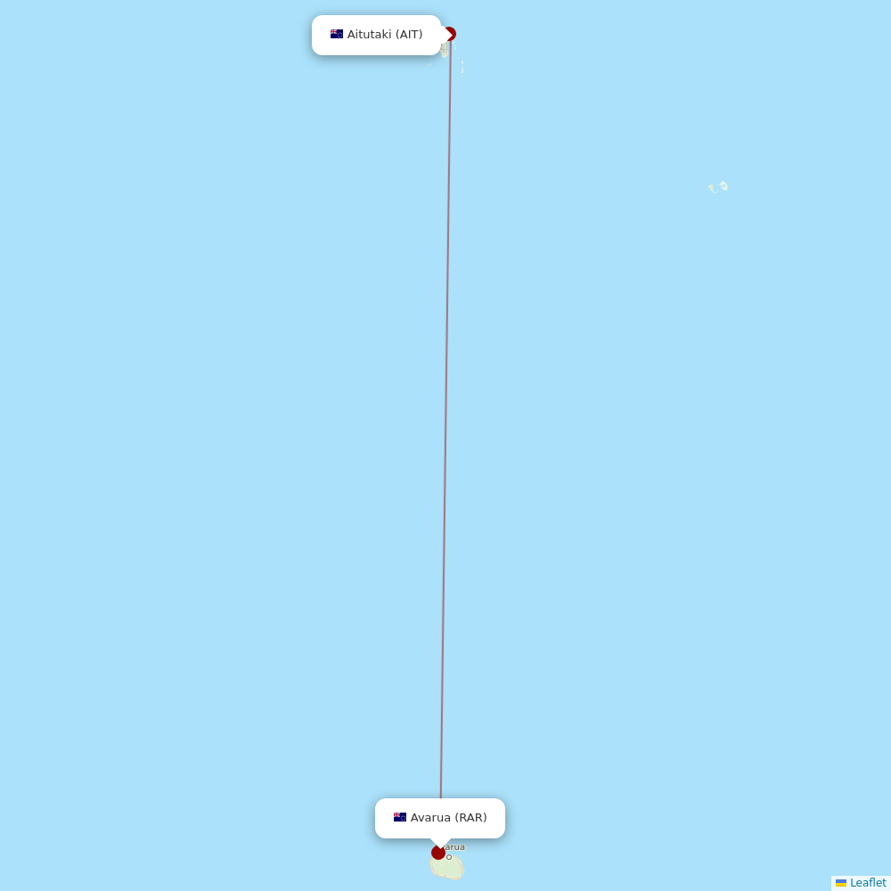 Air Rarotonga at RAR route map