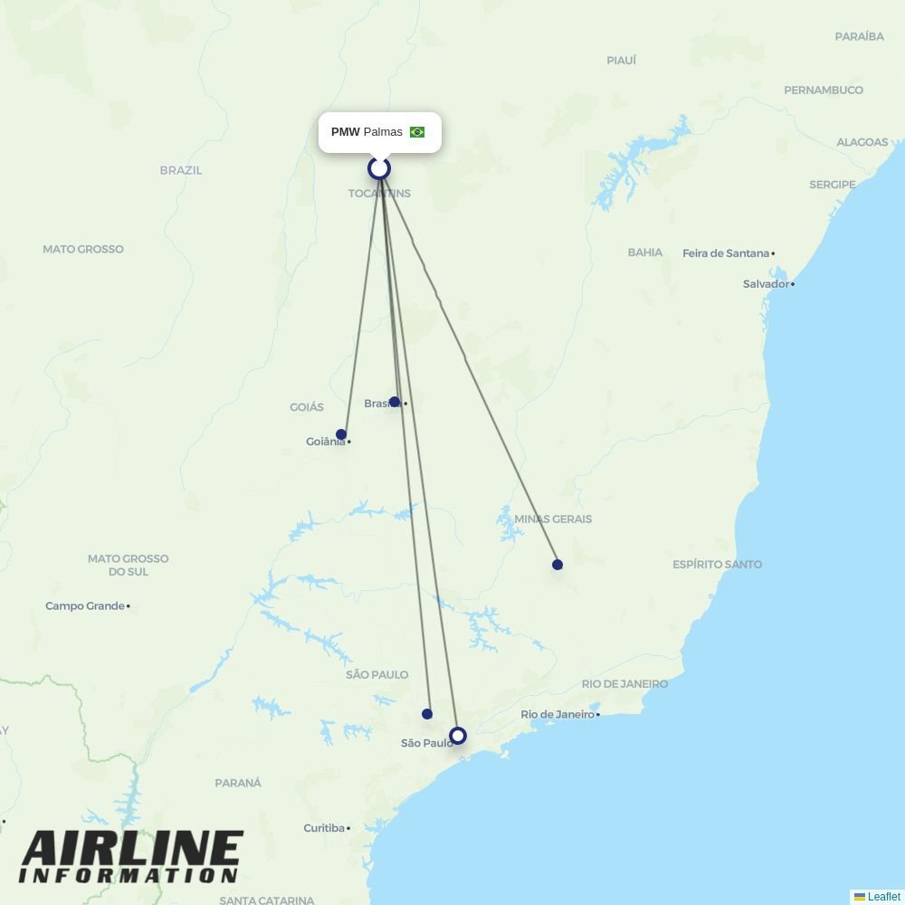 Gol routes from REC