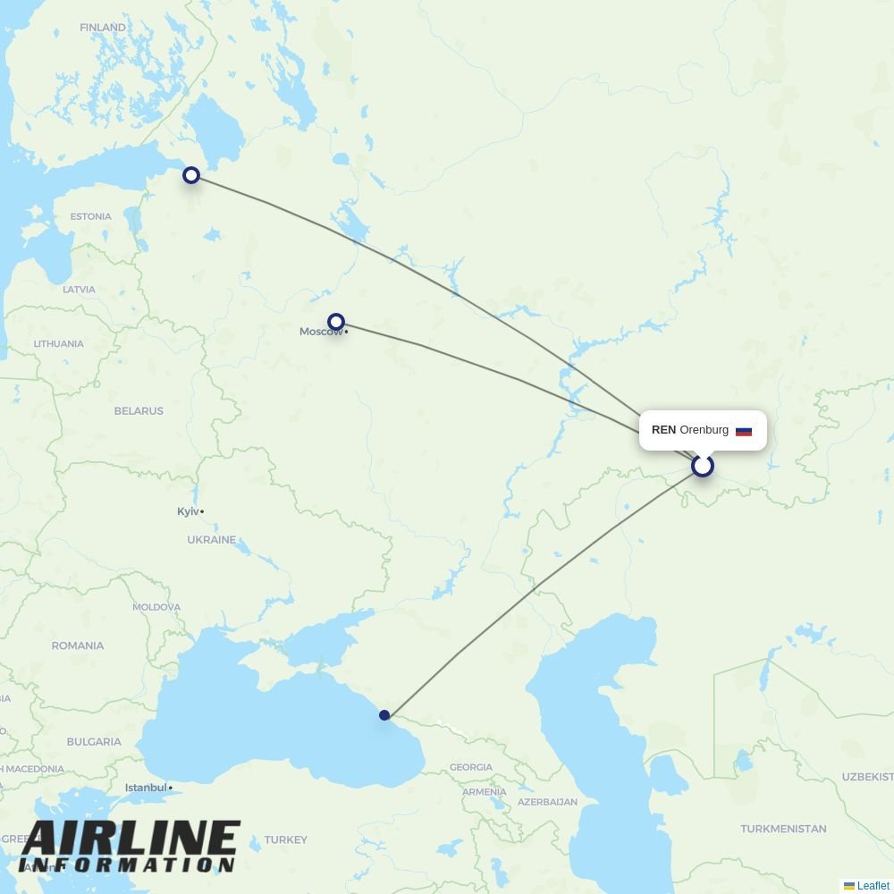 Smartavia routes from REN