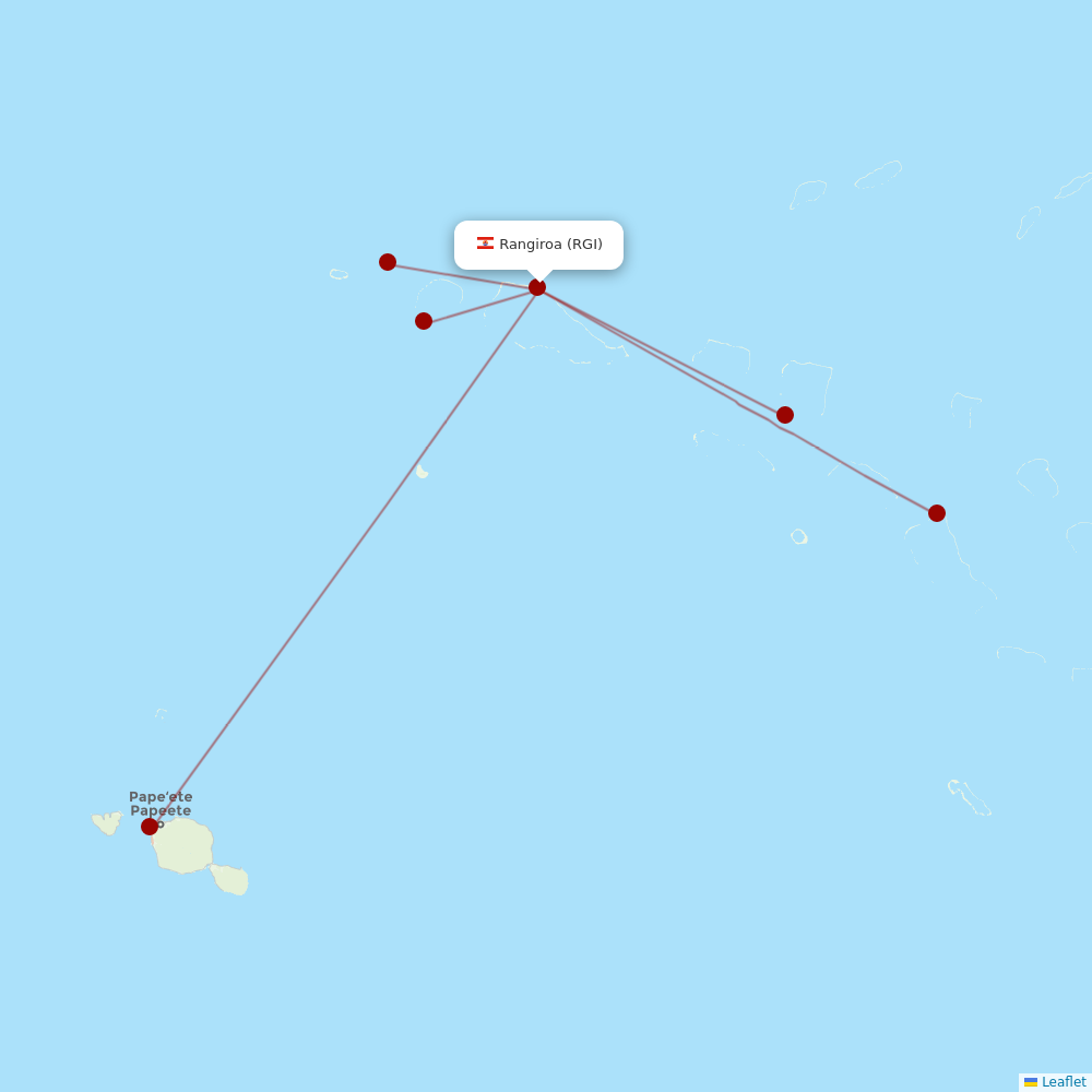 Air Tahiti at RGI route map