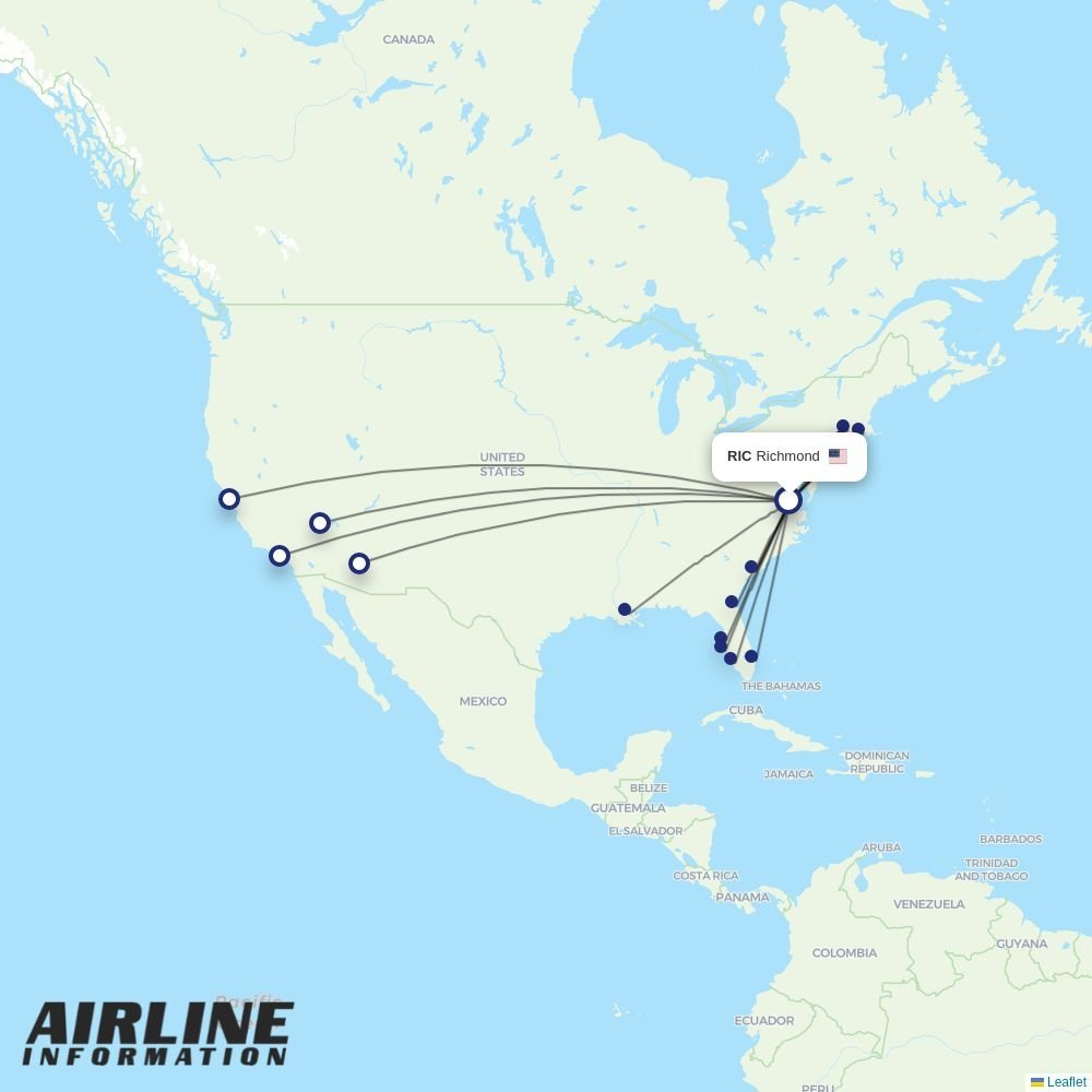 Breeze routes from RIC