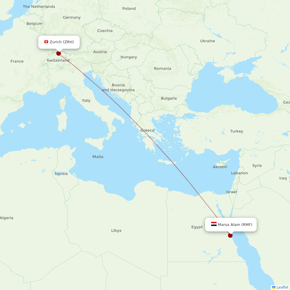 Chair Airlines at RMF route map