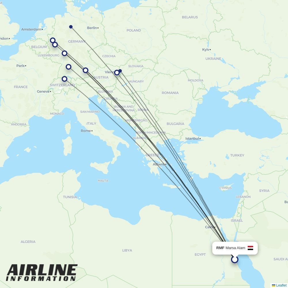 Air Cairo routes from RMF