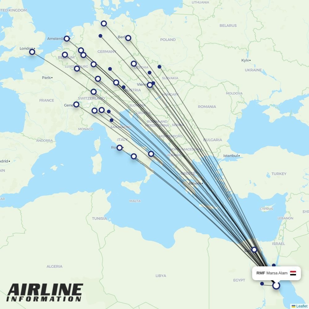 Wizz Air Malta routes from RMF