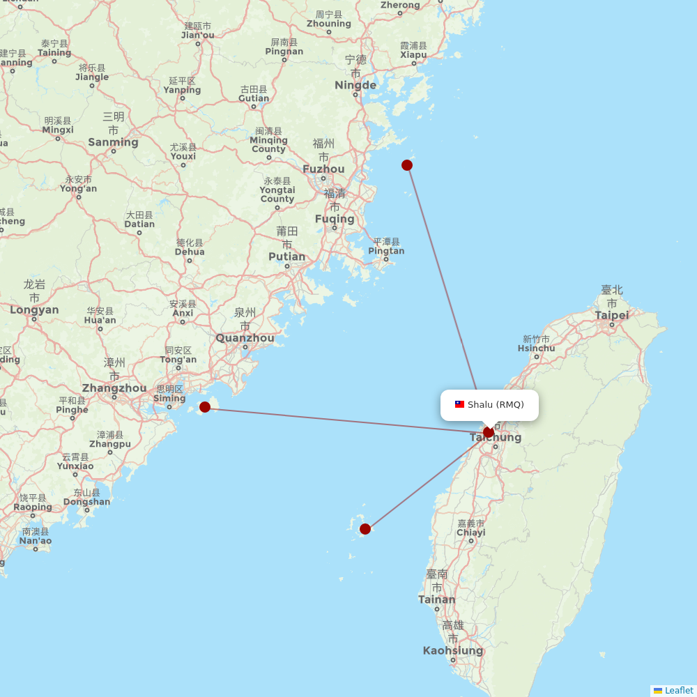 UNI Air at RMQ route map