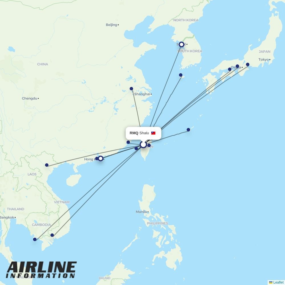 China Eastern routes from RMQ