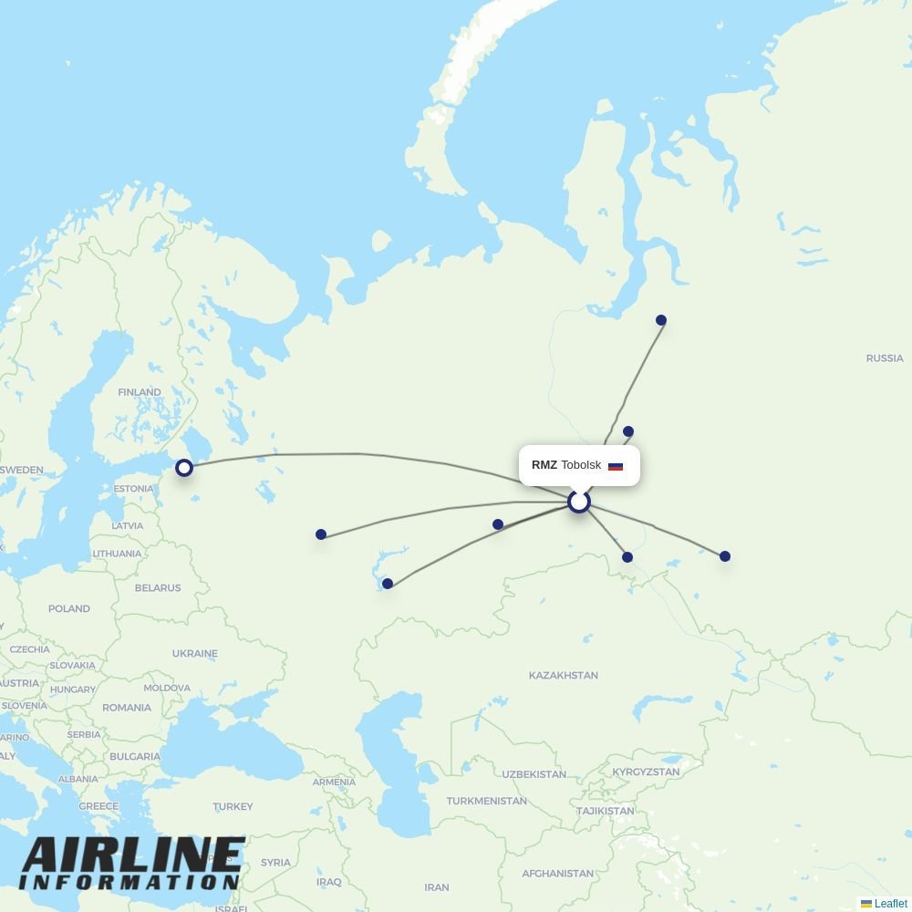 UVT Aero routes from RMZ
