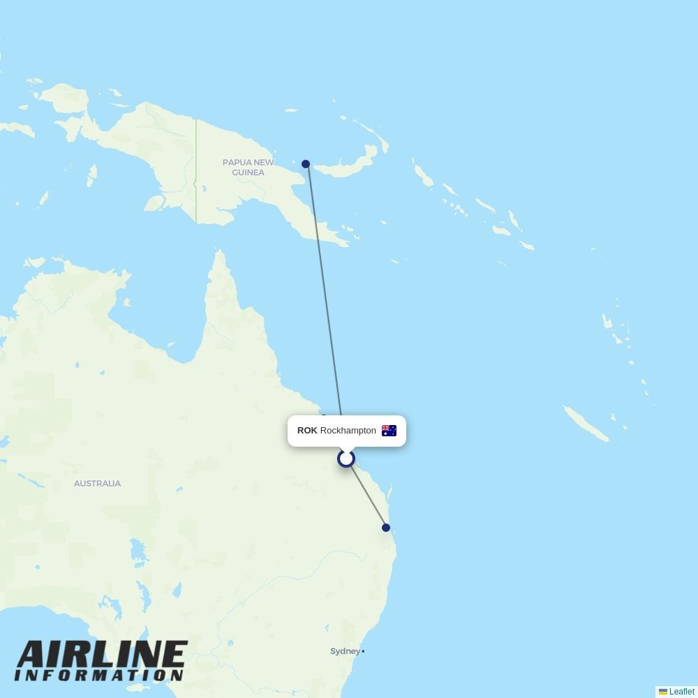 Skytrans routes from ROK
