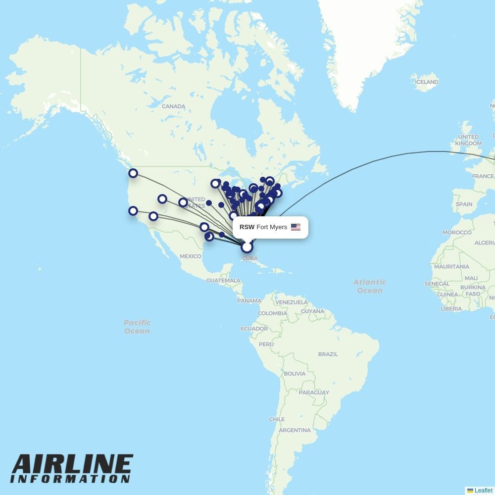 United routes from RSW