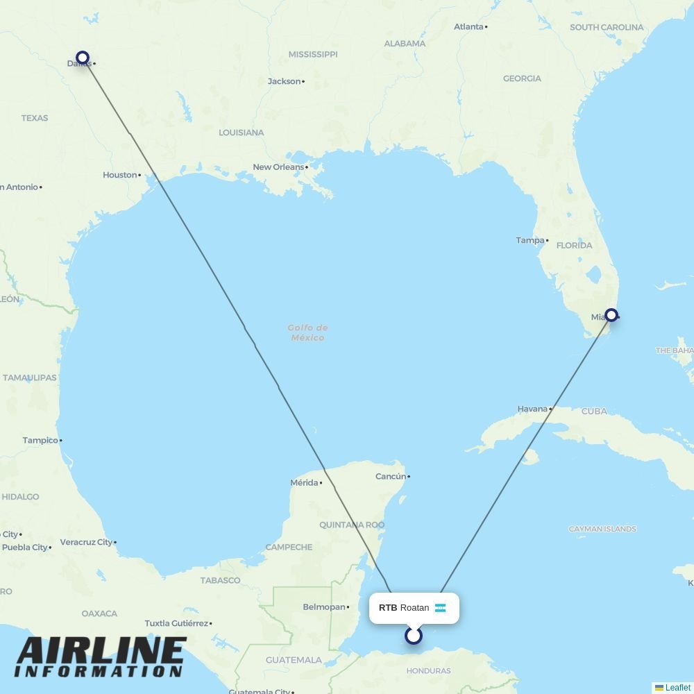 American Airlines routes from RTB