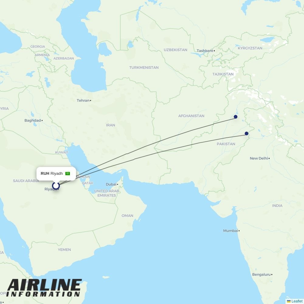 AirSial routes from RUH