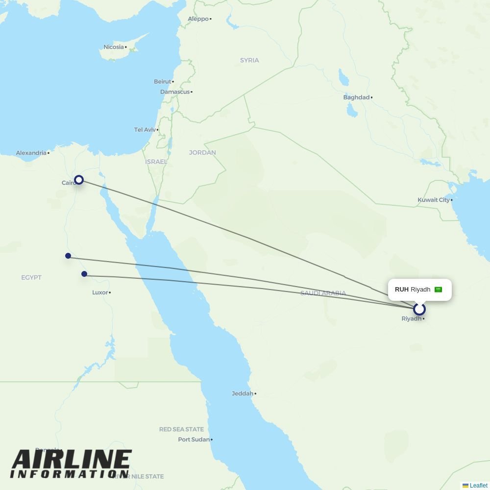 Air Cairo routes from RUH