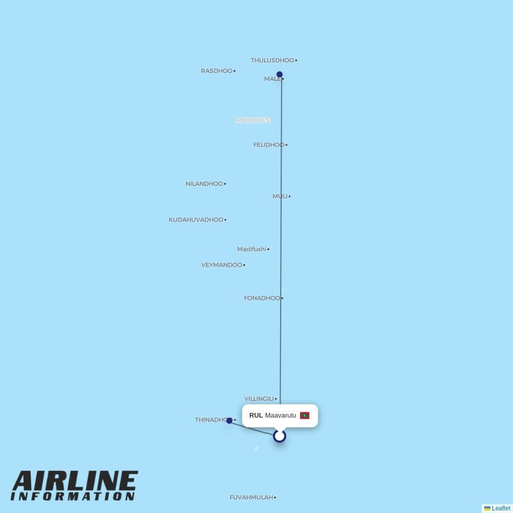 Maldivian routes from RUL