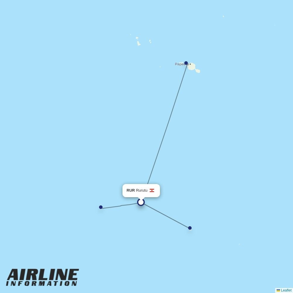 Air Tahiti routes from RUR