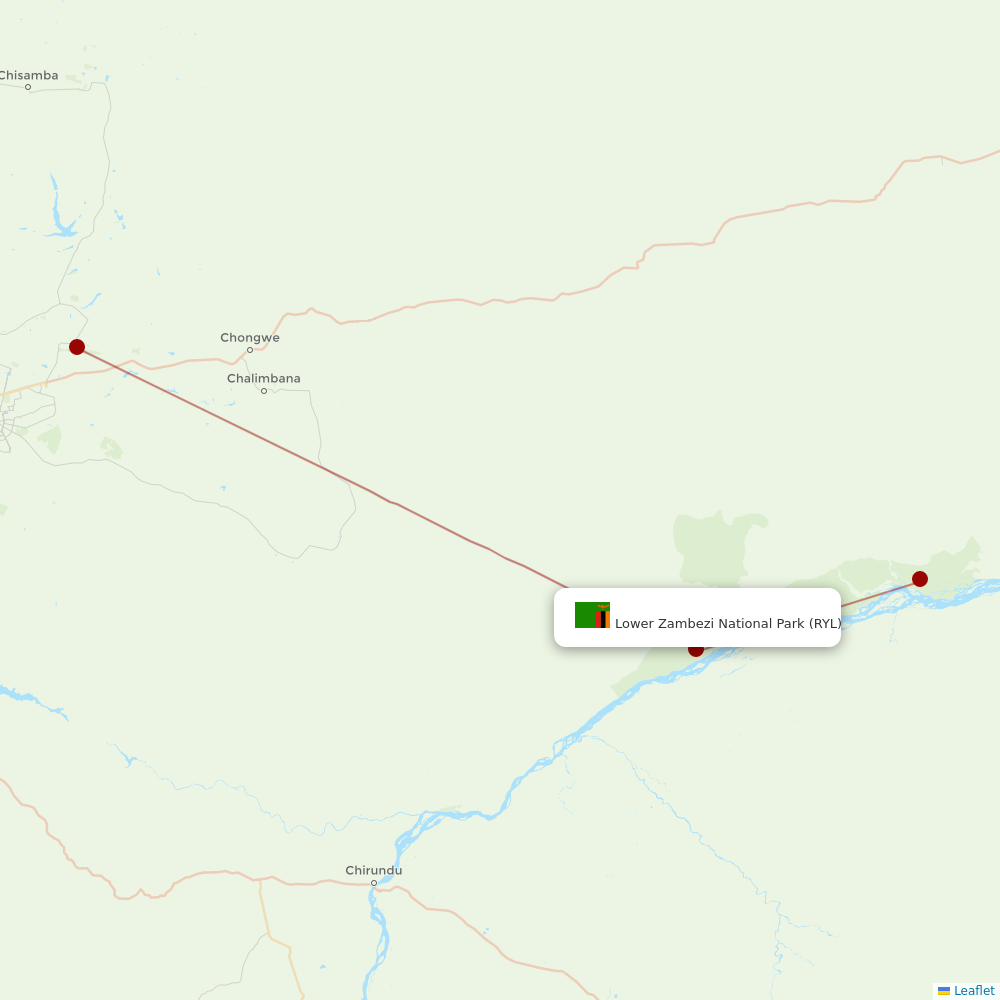 Proflight Zambia at RYL route map