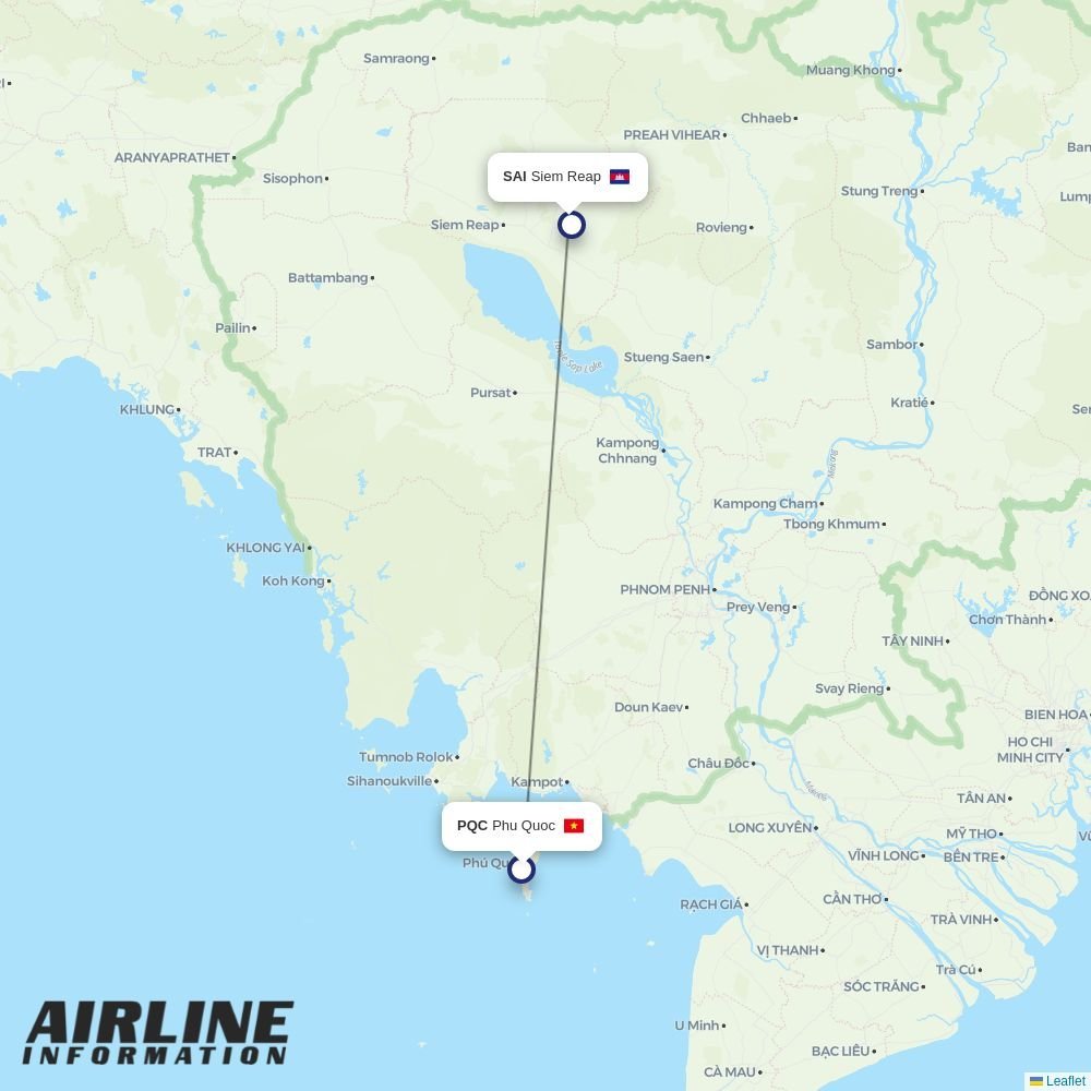 Mahogany Air routes from SAI