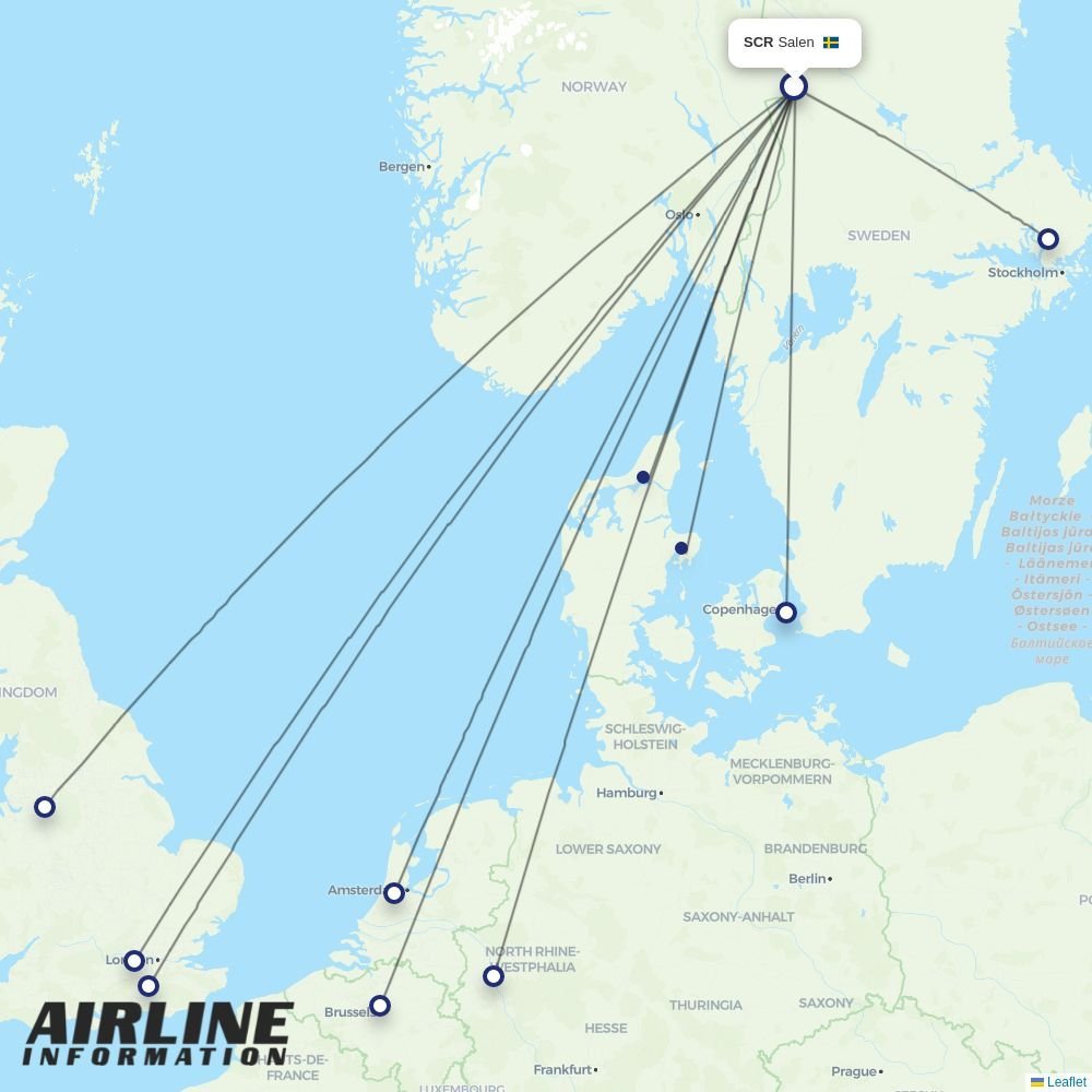 easyJet routes from SCR
