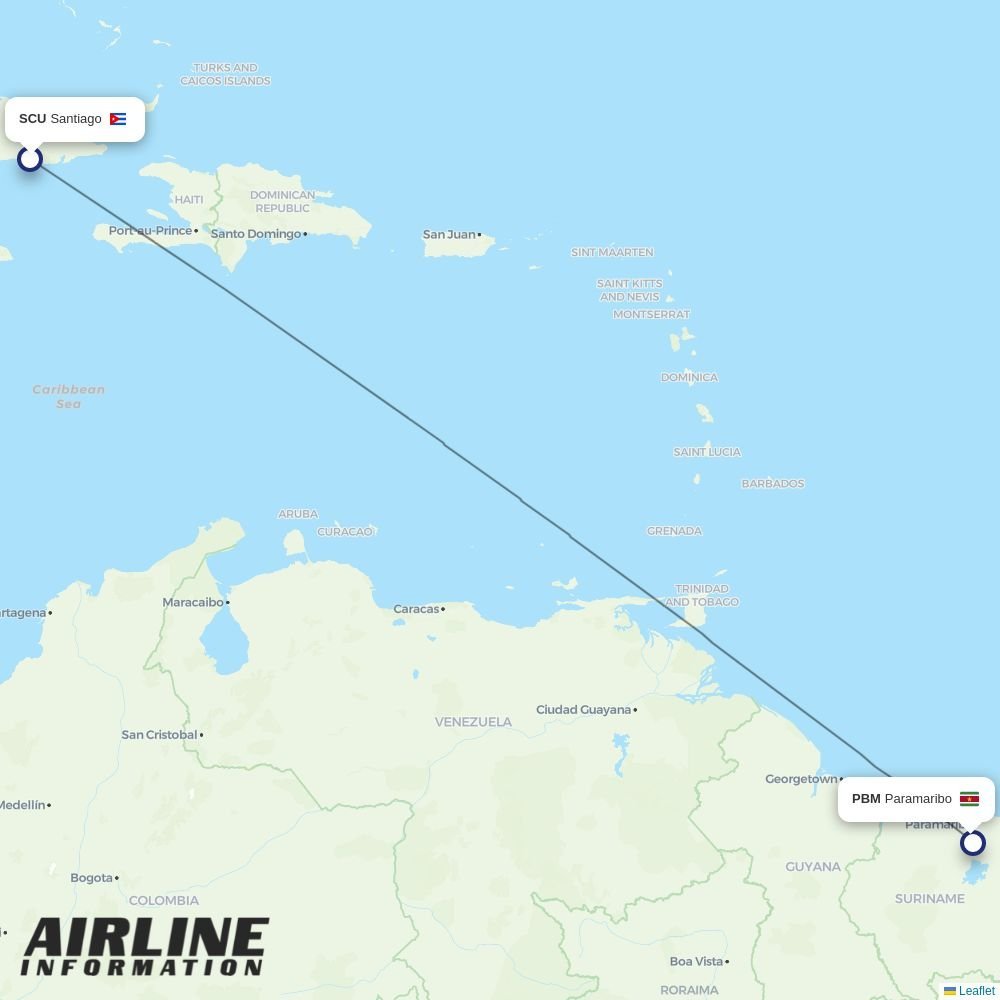 Fly All Ways routes from SCU