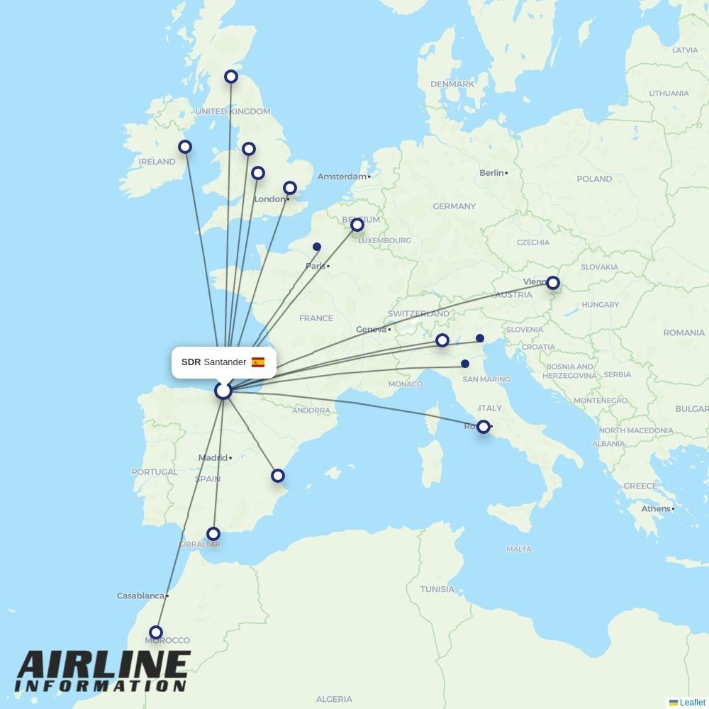 Ryanair routes from SDR
