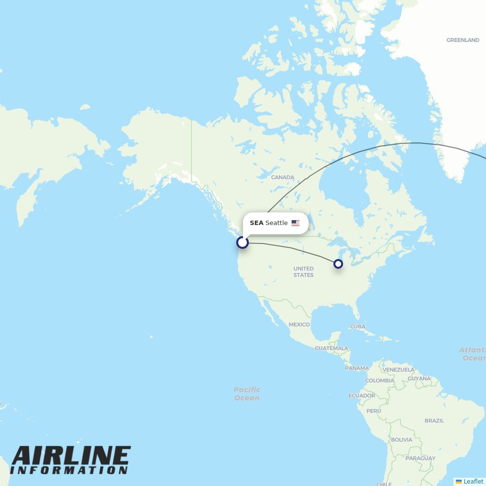 Aer Lingus routes from SEA