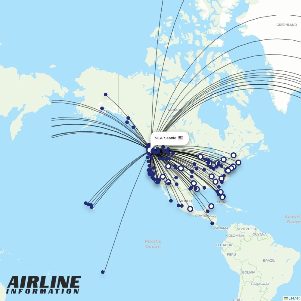 Hainan Airlines routes from SEA