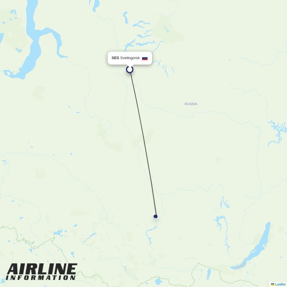 KrasAvia routes from SES