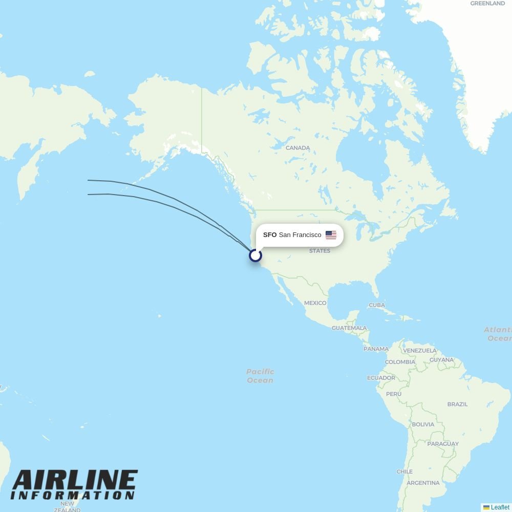 China Southern routes from SFO