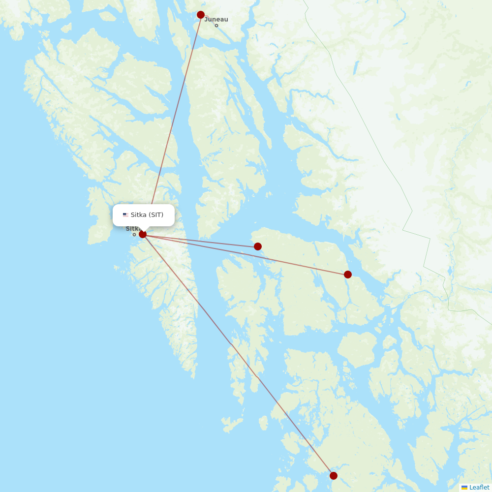 Air Excursions at SIT route map