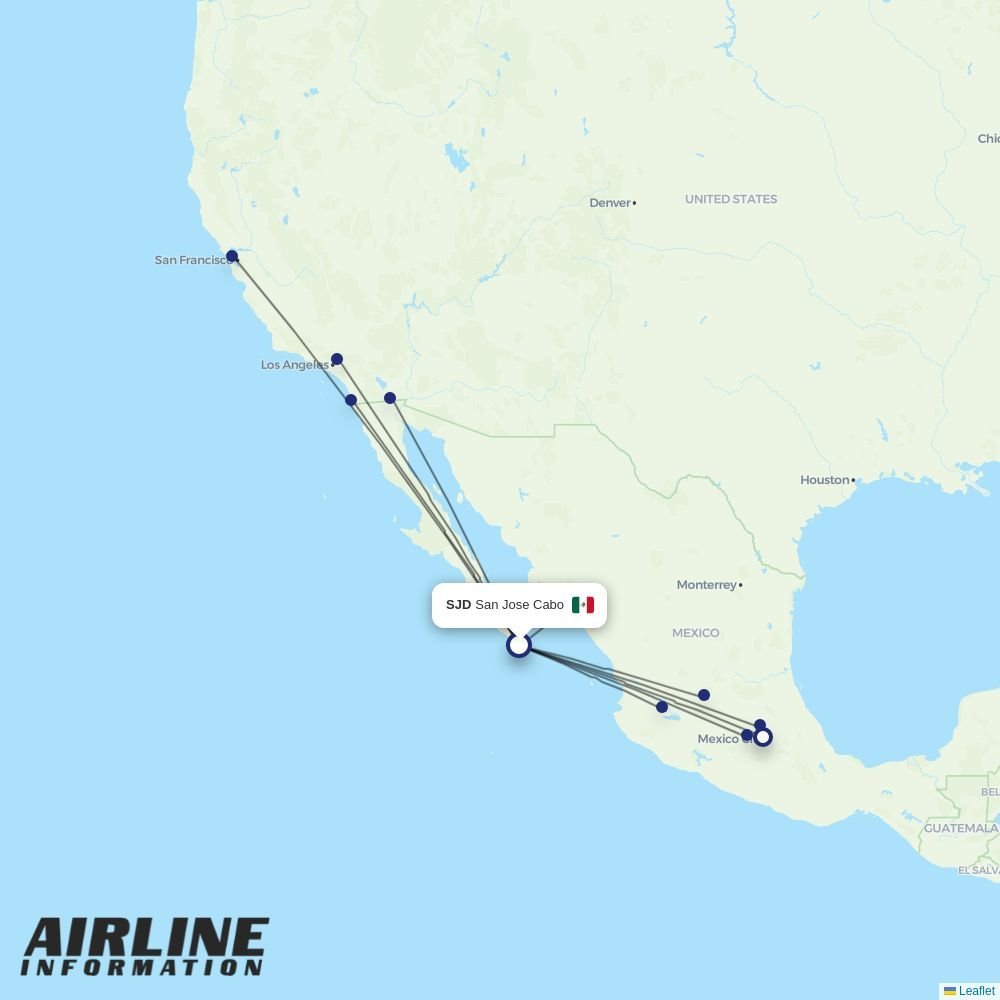 Volaris routes from SJD
