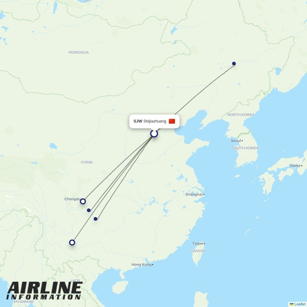 Lucky Air routes from SJW