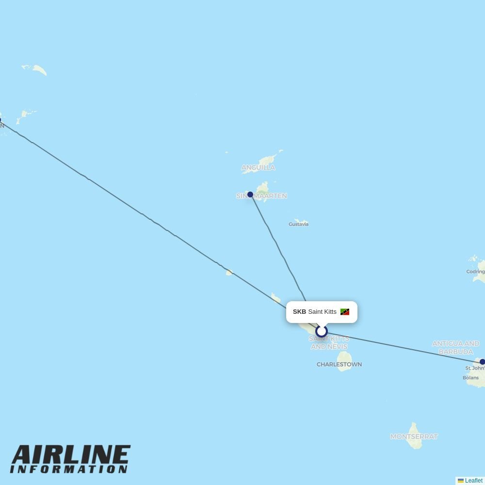 LIAT20 routes from SKB