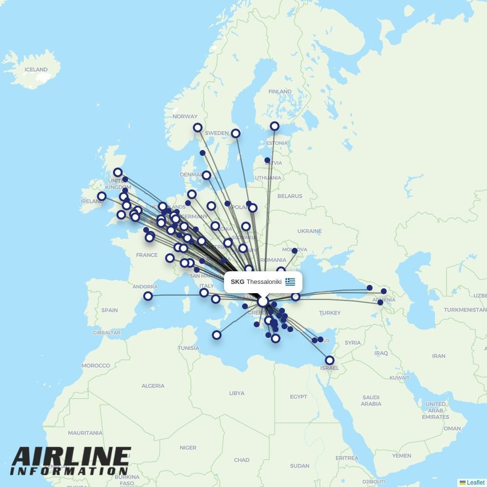 Aegean routes from SKG