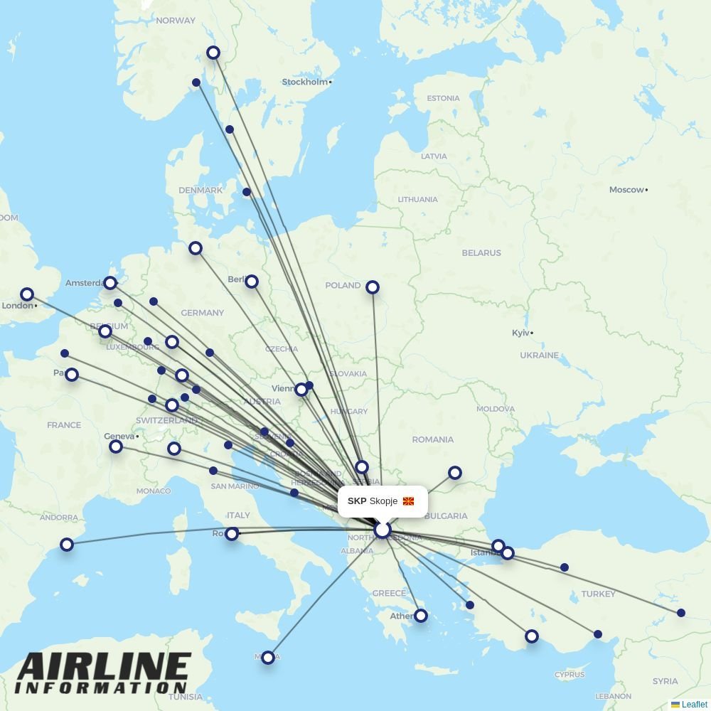 Pegasus routes from SKP