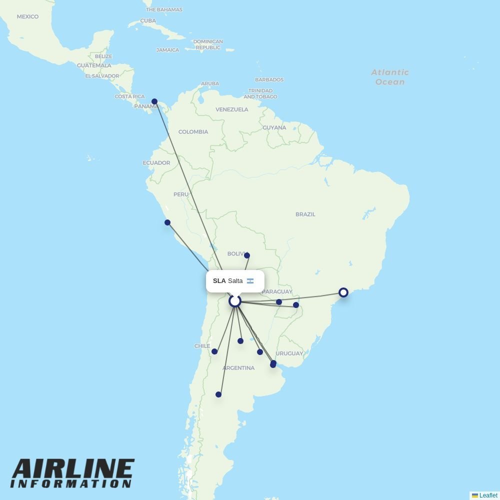 JetSMART routes from SLA
