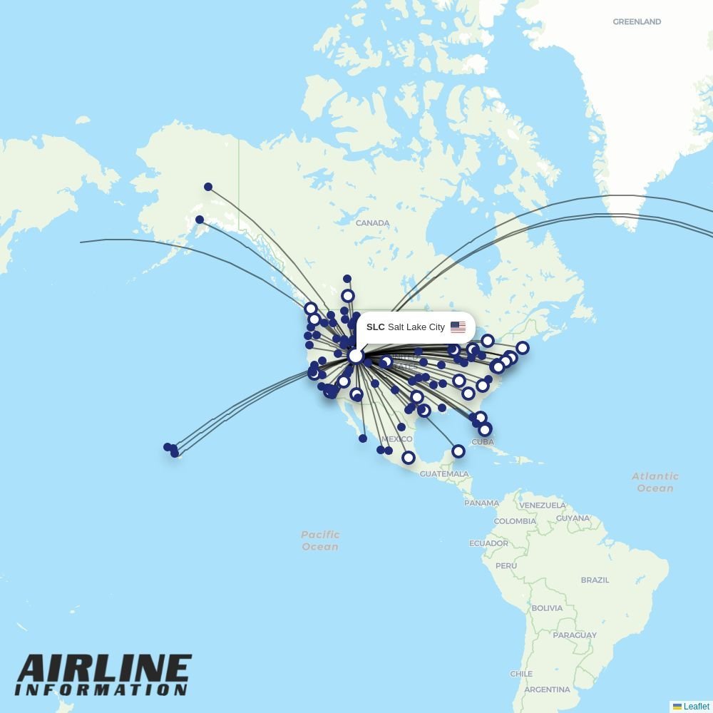 Aeromexico routes from SLC