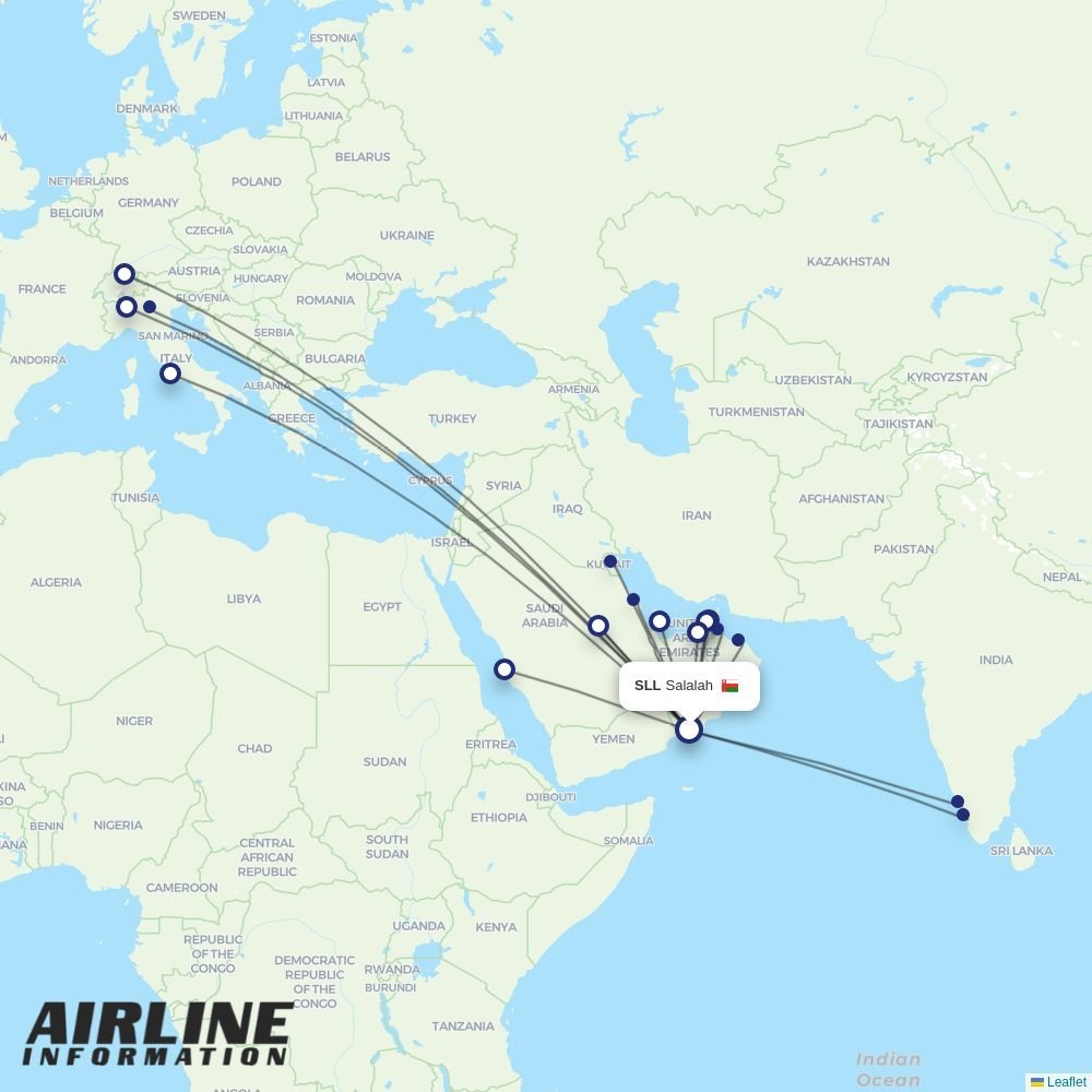 Neos routes from SLL