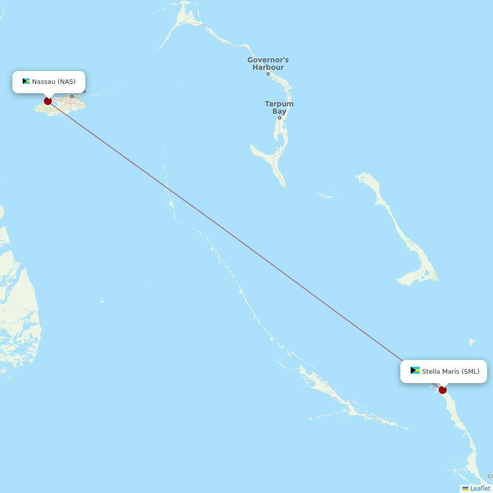 Southern Air Charter at SML route map